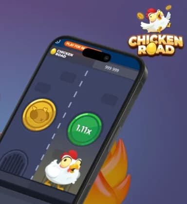 Chicken Road app on mobile phone.