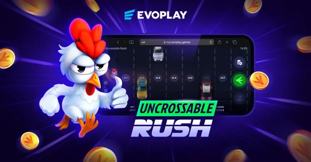 Uncrossable Rush game on mobile phone